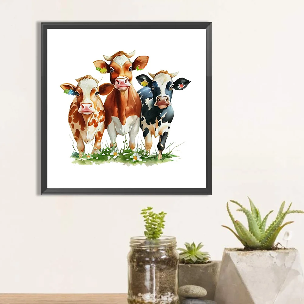 Diamond Painting - Full Round Drill - Cow(Canvas|30*30cm)
