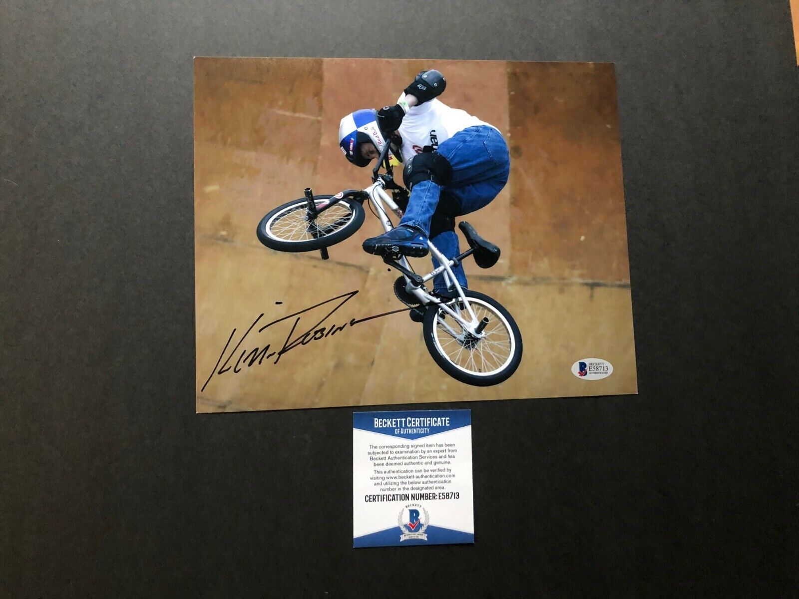 Kevin Robinson Rare! signed autographed BMX X Games 8x10 Photo Poster painting Beckett BAS coa