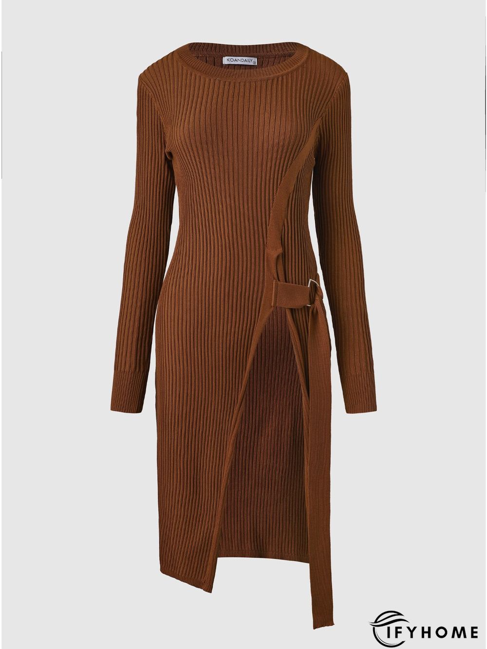 Fall Lady Elegant Lady Asymmetric Date Daily Mid-weight Sweater | IFYHOME