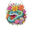 (US Only)Acrylic 2D Flat DIY Flower Snake Hanging Diamond Art Kits Wall Door Decoration