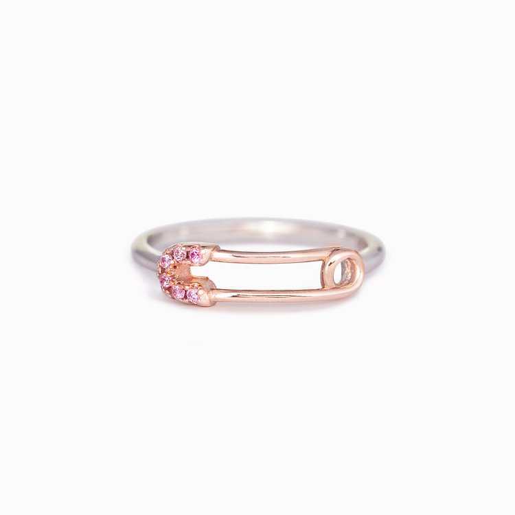 I Pray You'll Always Be Safe Minimalist Safety Pin Ring