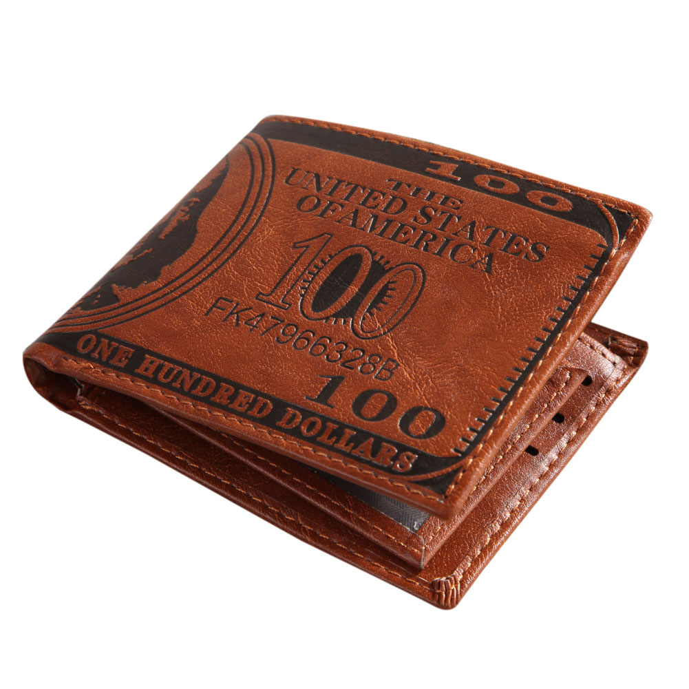 

Mens Genuine Leather Bifold ID Card Holder Slim Coin, Dark brown, 501 Original