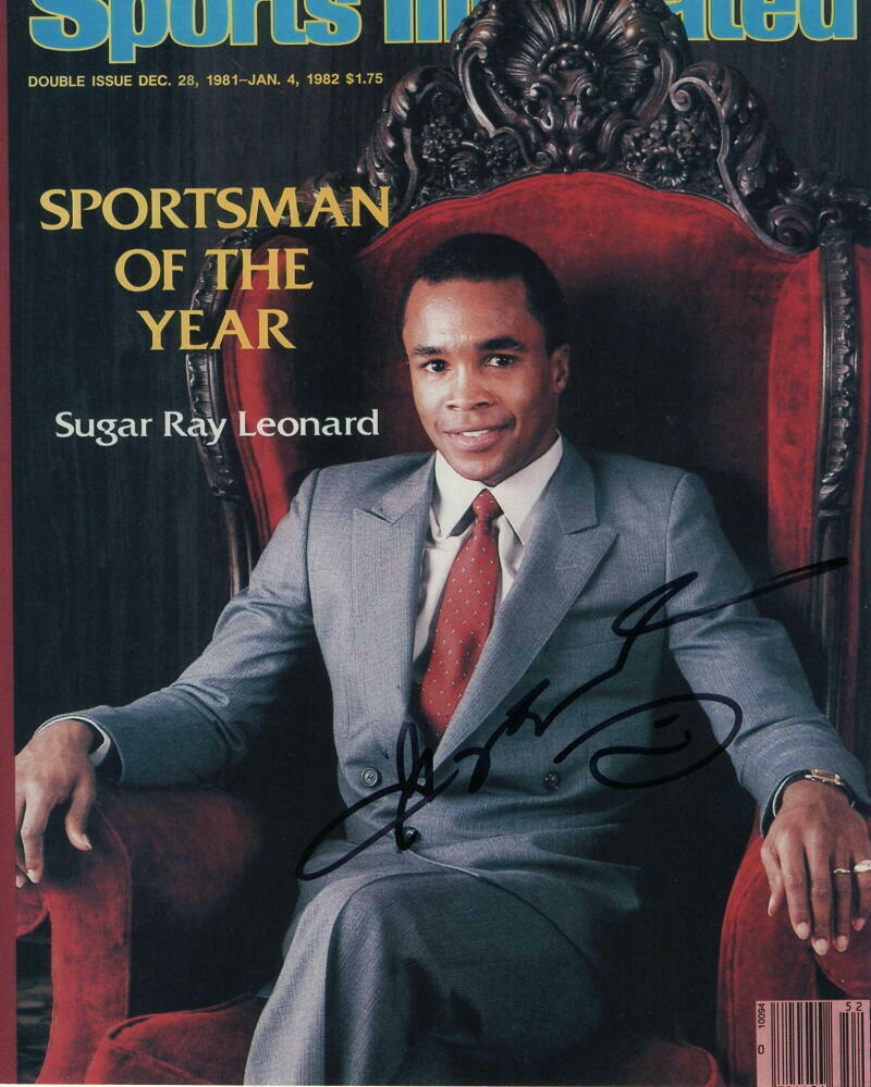 SUGAR RAY LEONARD SIGNED AUTOGRAPH SPORTS ILLUSTRATED 8x10 Photo Poster painting - VERY RARE!