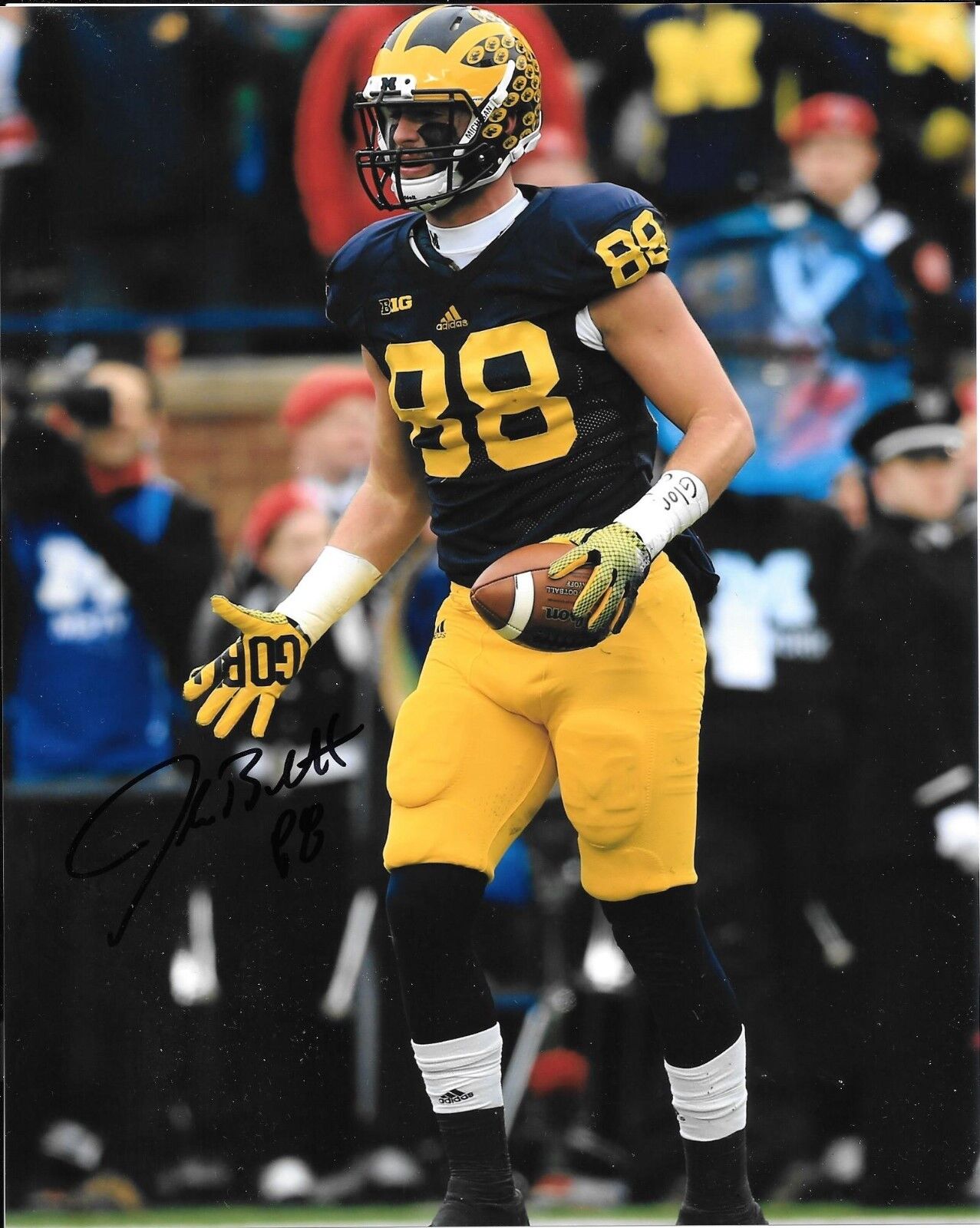 DENVER BRONCOS JAKE BUTT HAND SIGNED MICHIGAN WOLVERINES 8X10 Photo Poster painting W/COA