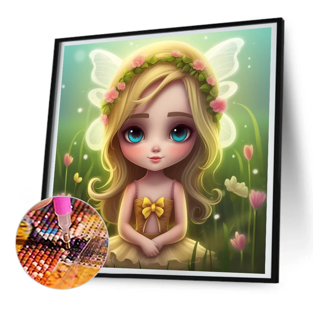 Diamond Painting - Full Round Drill - Elf Girl(Canvas|30*30cm)