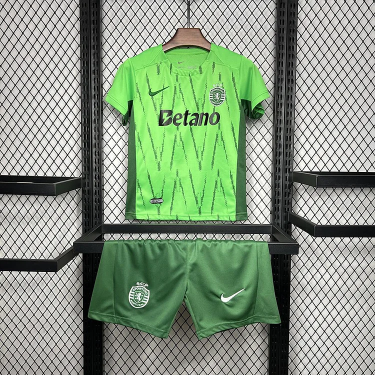 24-25 Sporting Lisbon Fourth Football Jersey Kids Kit