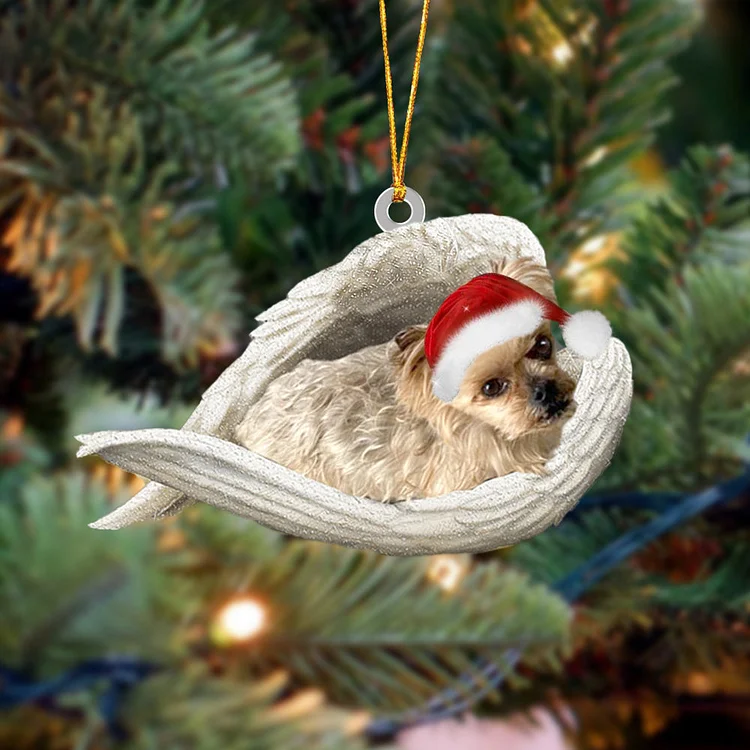 Yorkshire terrier Sleeping Angel Christmas Ornament