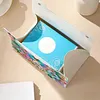(24cm)Diamond Art Tissue Box DIY PU Napkin Cover for Home Decoration(Butterfly)