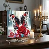 Framed Diamond Painting - Special Shaped - Butterfly and Rose (25x25cm)