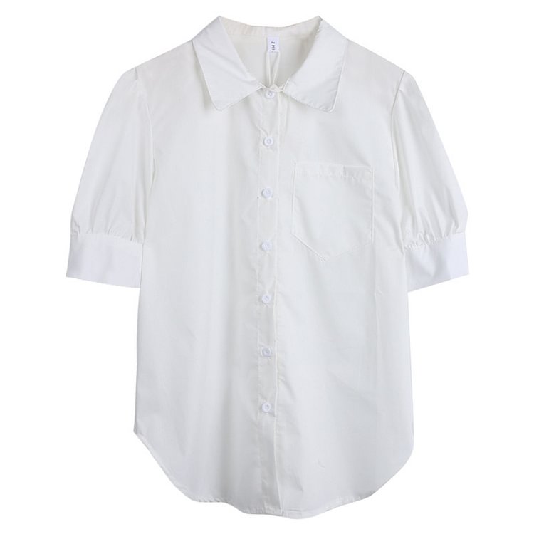 Puff Sleeve T-Shirt Lace Up Overalls Dress Two Piece Set - Modakawa Modakawa