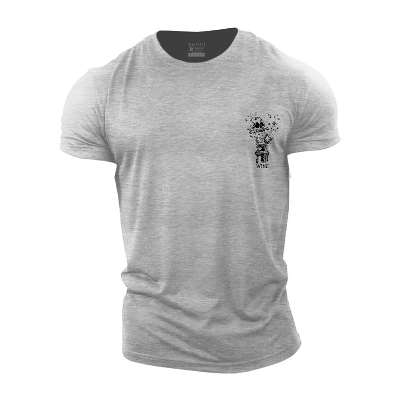 Cotton Wine Graphic Men's T-shirts tacday
