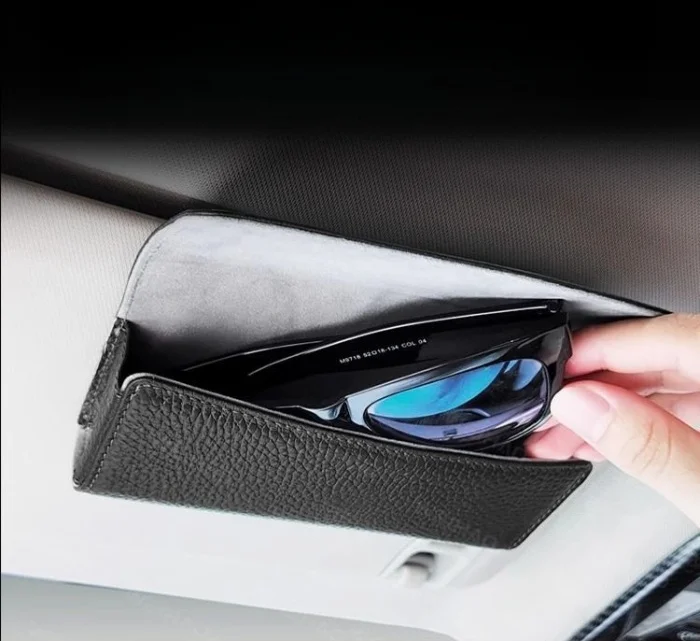 Car sun visor glasses case