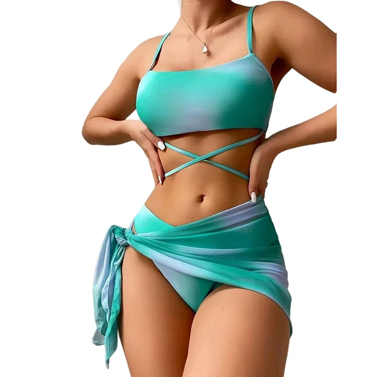 Mesh Bathing Suits Low Rise Swimsuits Cutout Underwire Spaghetti Strap for Women-Annaletters