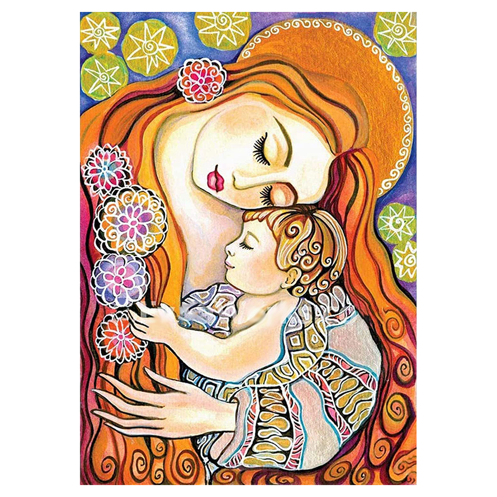 

Mom and Baby - 11CT Stamped Cross Stitch - 50*40CM, 501 Original
