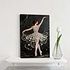(30x40cm)DIY Pearl Painting Framed Ballet Girl Handmade Pearl Material Art Kit Living Room Decor