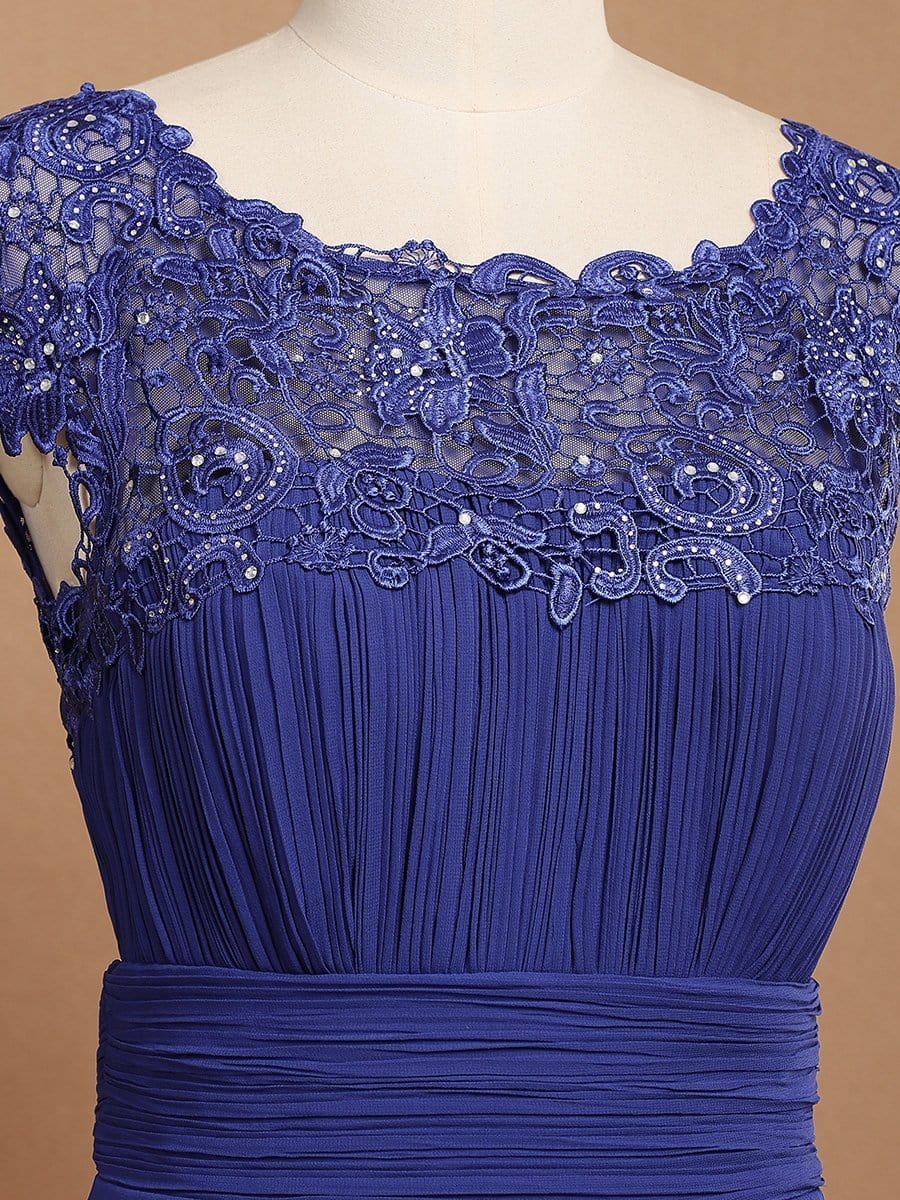 Sophisticated Lace Detail Evening Gown