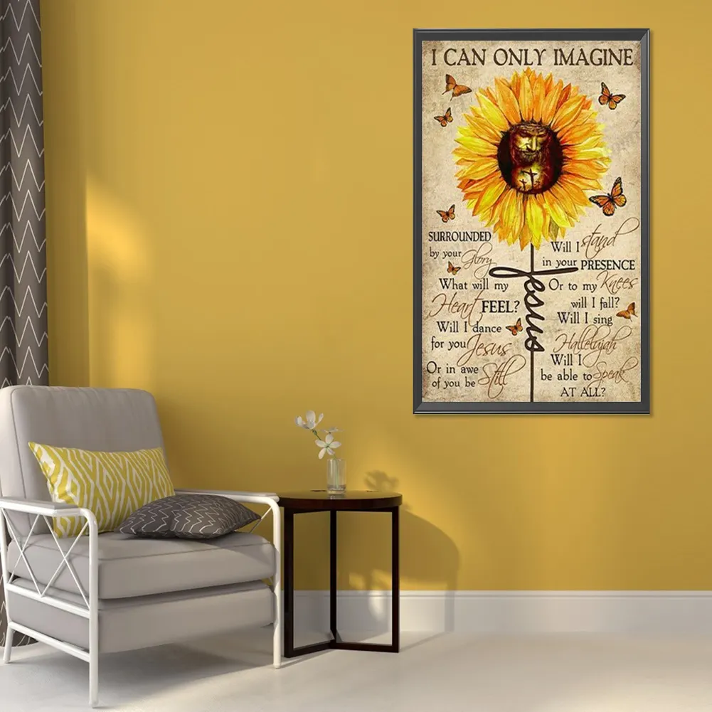 Diamond Painting - Full Round Drill - Sunflower Letters(40*60cm)