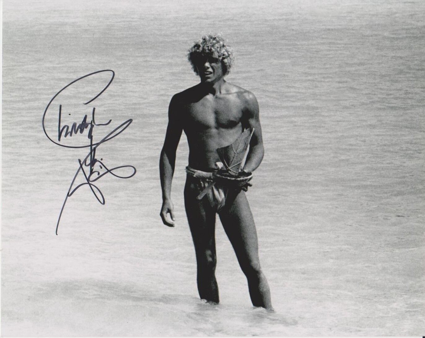 Christopher Atkins Signed Photo Poster painting - The Blue Lagoon Starring Brooke Shields - G280