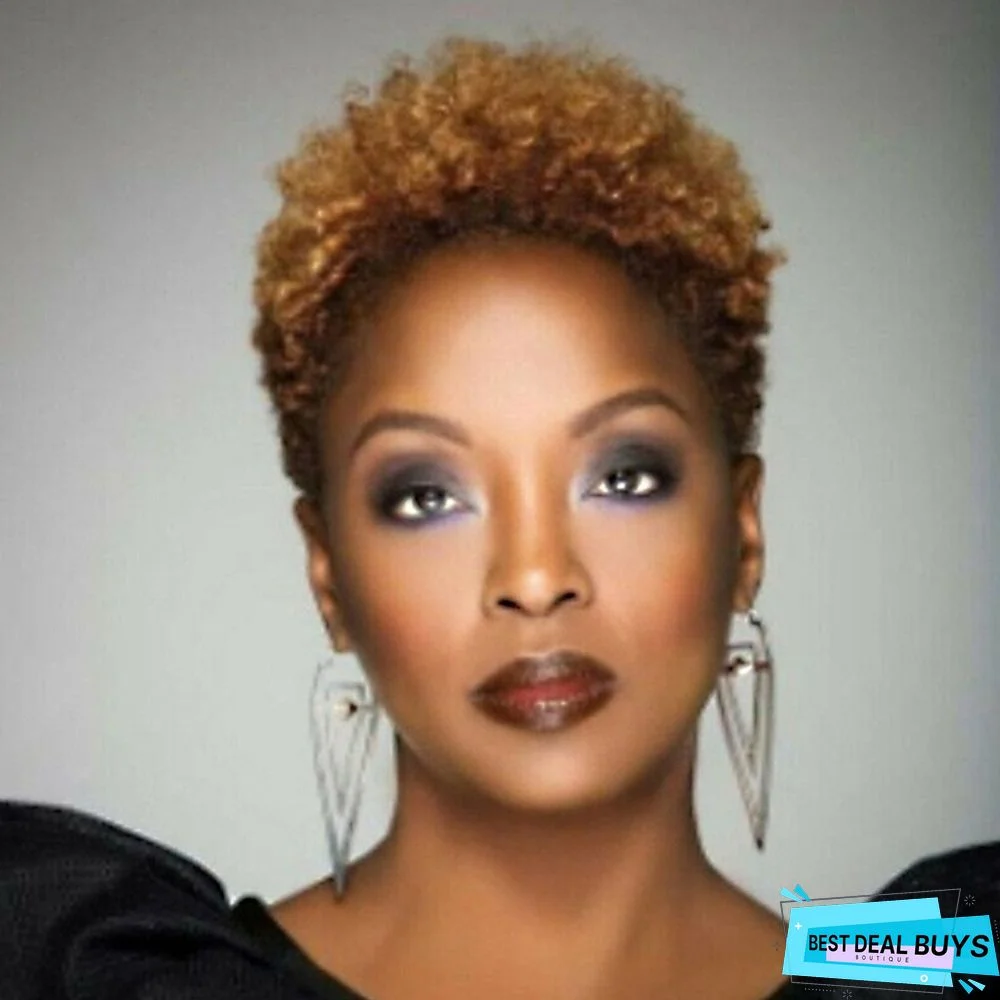 Small Curly Hair Wig, Chemical Fiber High-Temperature Silk Headgear Wig For Ladies