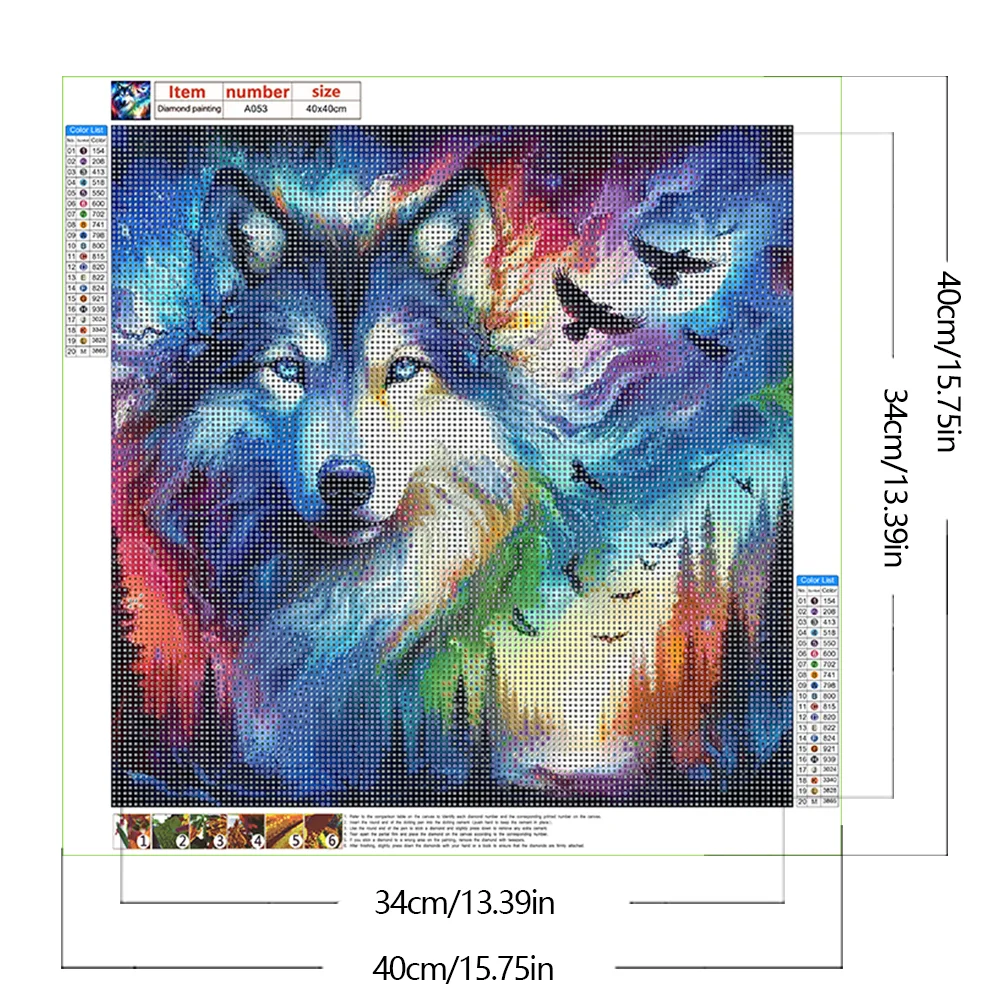 Diamond Painting - Full Round Drill - Wolf(Canvas|40*40cm)