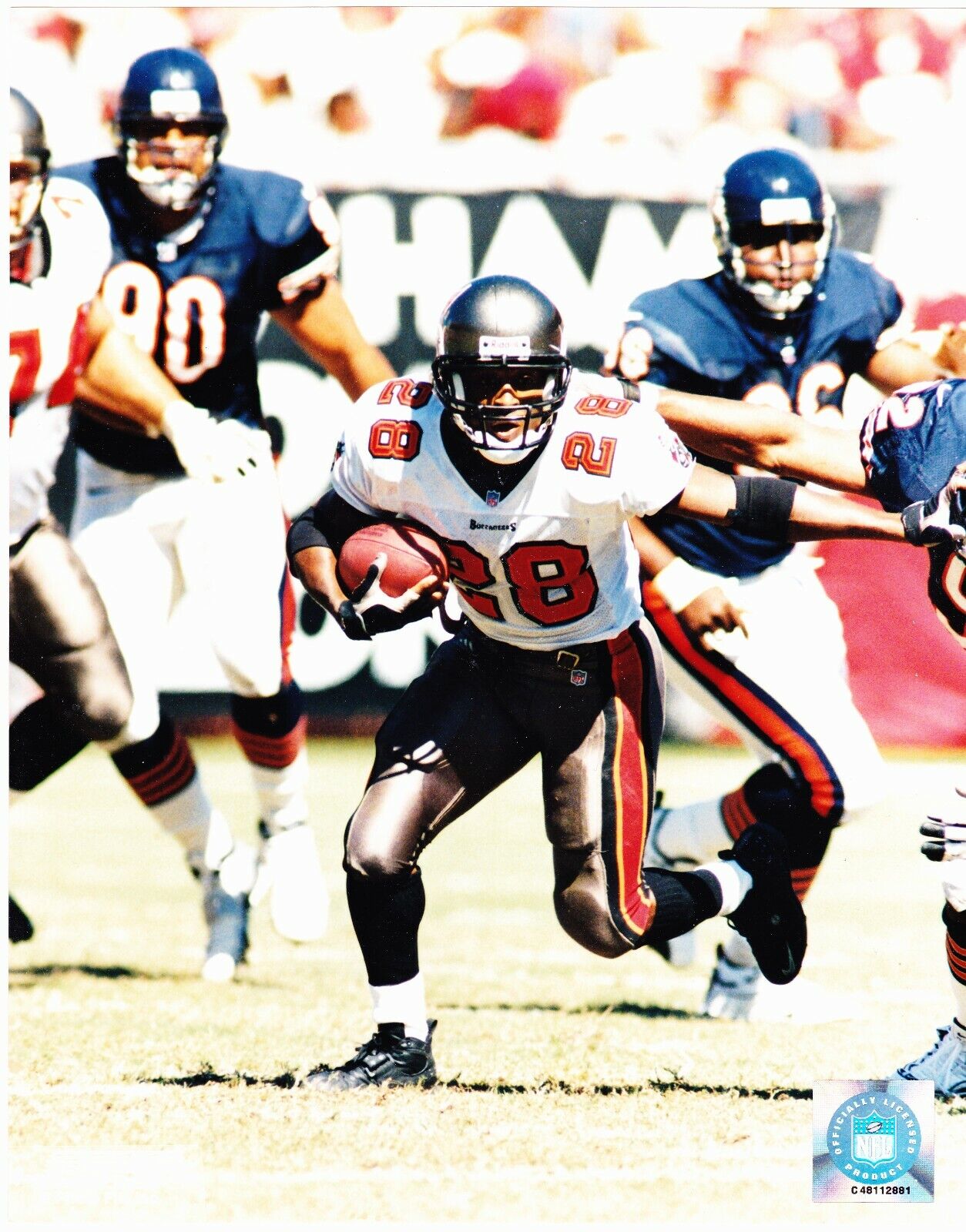 Warrick Dunn 8x10 Tampa Bay Buccaneers color Photo Poster painting