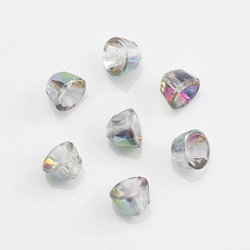 50 PCS/Package 7 * 8mm Hole 1~1.9mm Crystal Glass Solid Color Beads