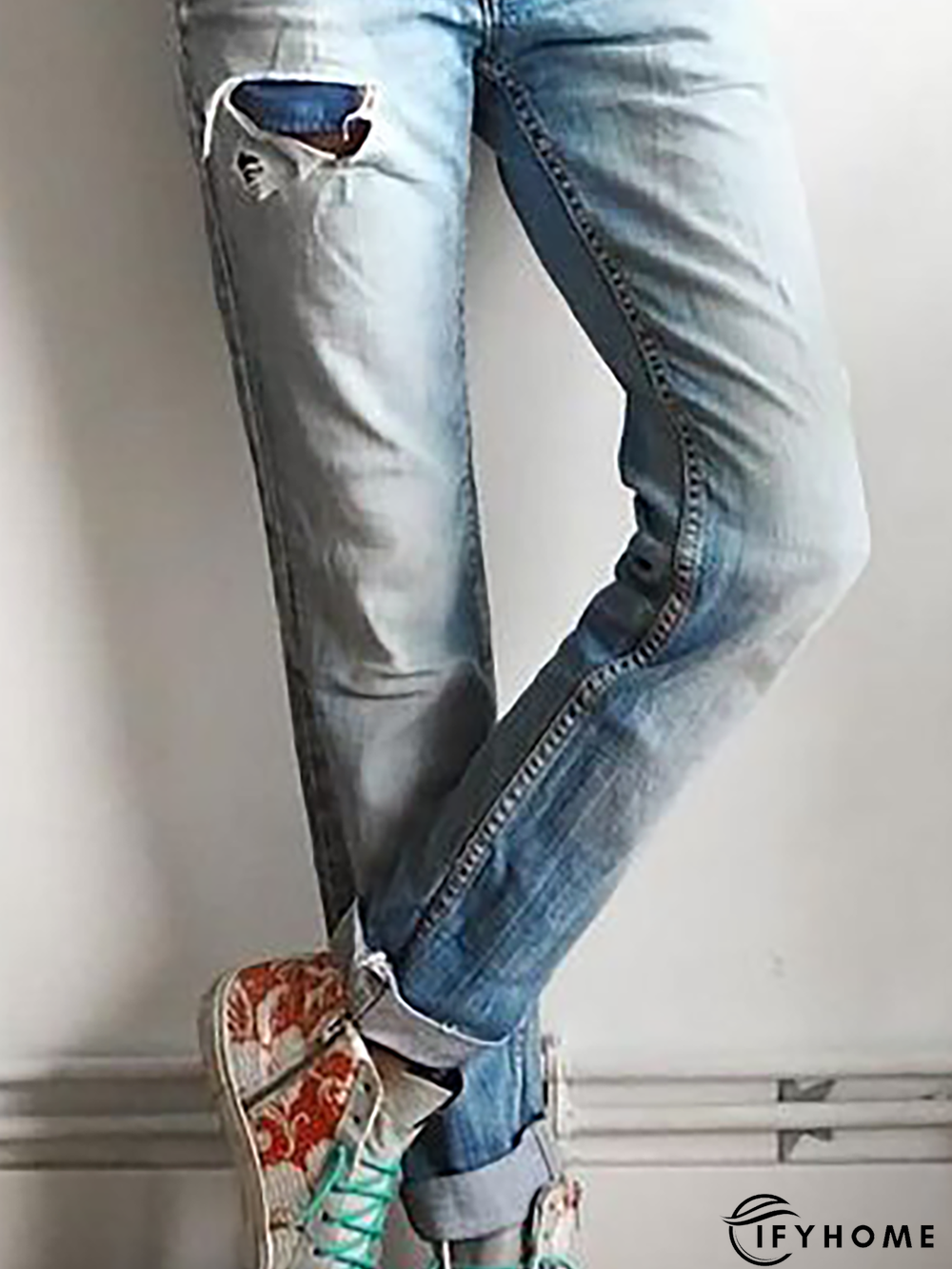 Solid Casual Jeans | IFYHOME