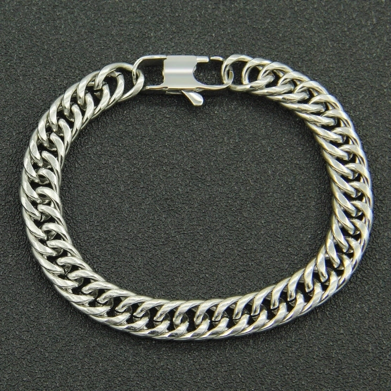 Simple Hollow Chain Glossy Titanium Steel Trend Fashion Bracelet