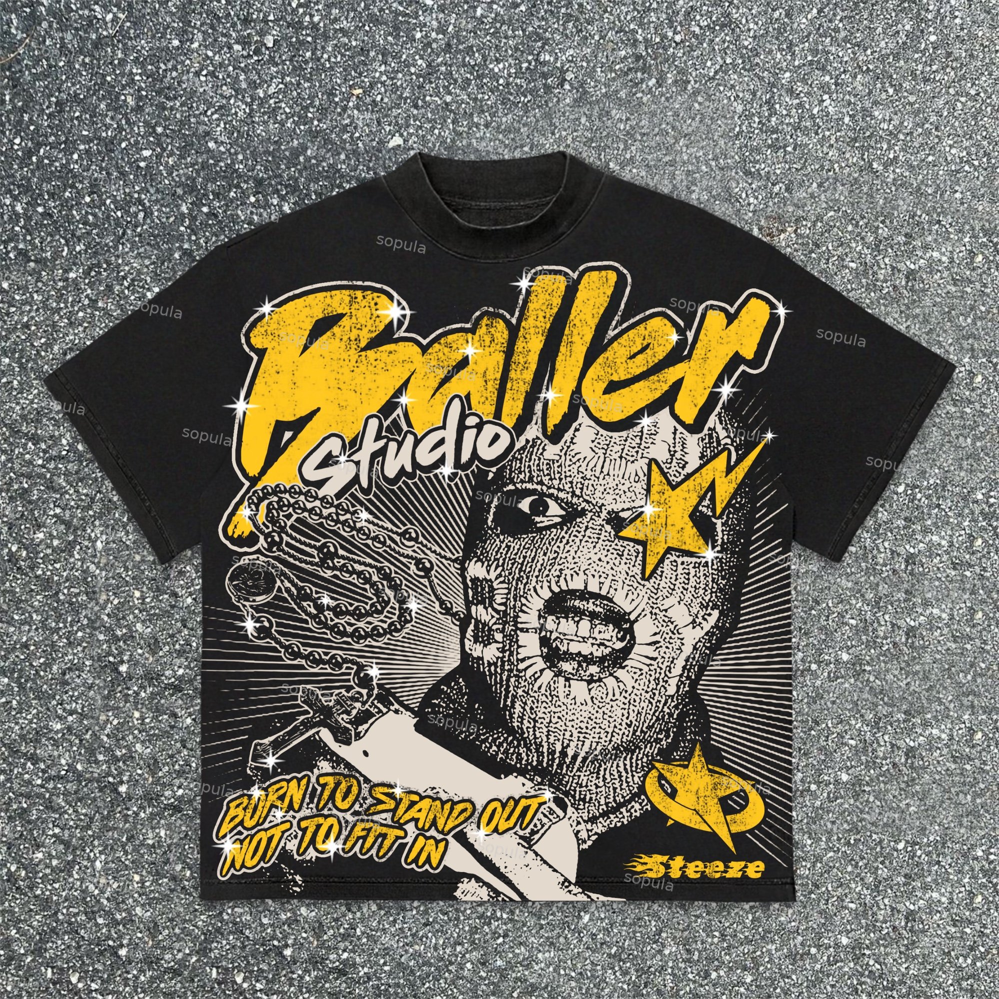 Sopula Hellster Street Players Make Old Retro Graphics Cotton T-Shirt - SOPULA