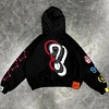 Vintage rhinestone zip-up hoodie