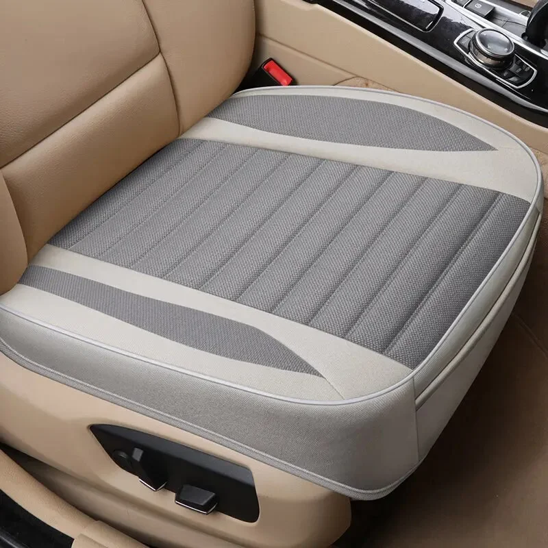 Breathable Car Cover Universal Driver Protection Non-slip Ushion Flax Rear Seat 3 In 1patchwork Mat Accessories