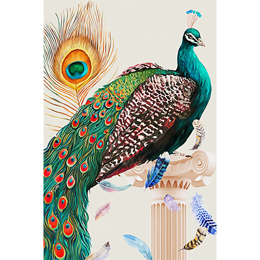 

Green Peafowl - 11CT Stamped Cross Stitch - 48*68CM (Big Size), 501 Original