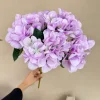 Artificial 5 Stems Silk Hydrangea Flower Bunch