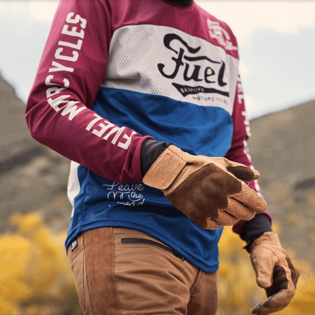 1930S Retro Contrast Color Motorcycle Long-sleeved T-shirt