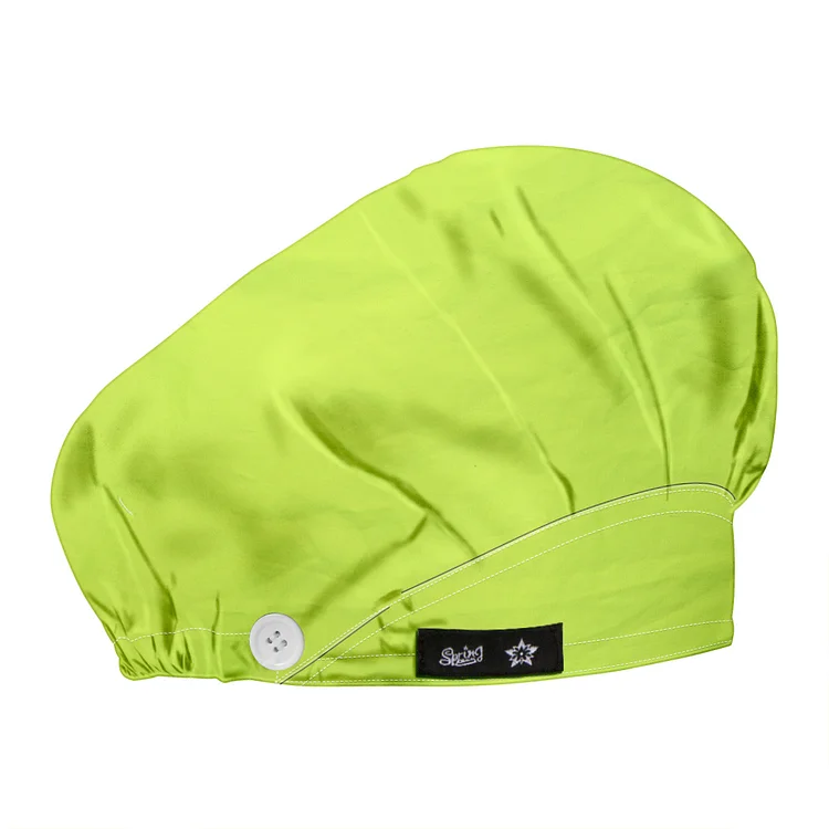 Women's Yellow Neon Green Hats Beanies Working Cap Button Sweatband Adjustable