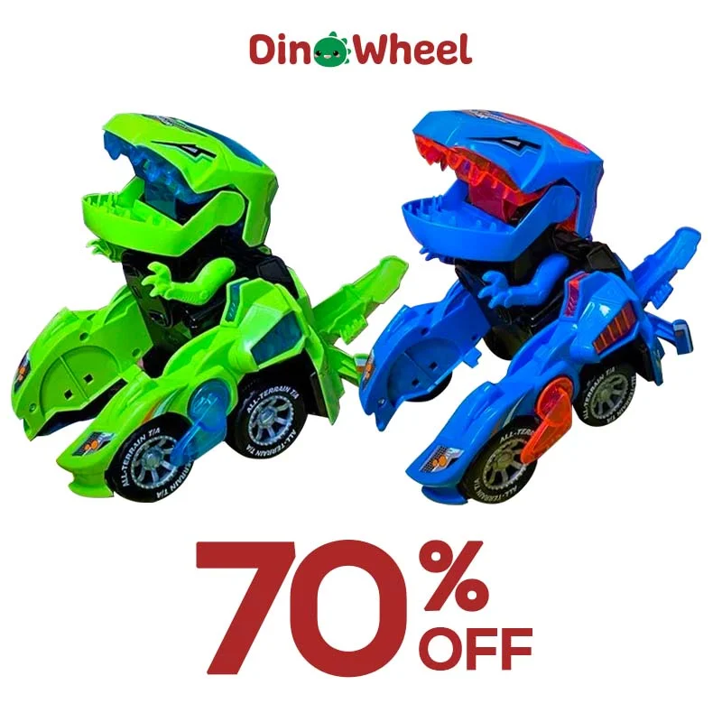 LED Dinosaur Transformation Car Toy