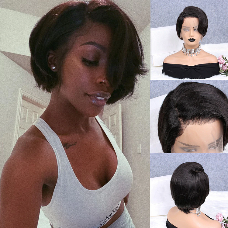 Natural Wave Pixie Cut Hair Lace Wig