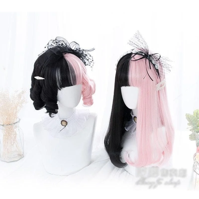 Pink&Black Lolita Cosplay Wig SP14909