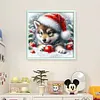 Christmas Dog-11CT Stamped Cross Stitch 40*40cm/15.75*15.75in