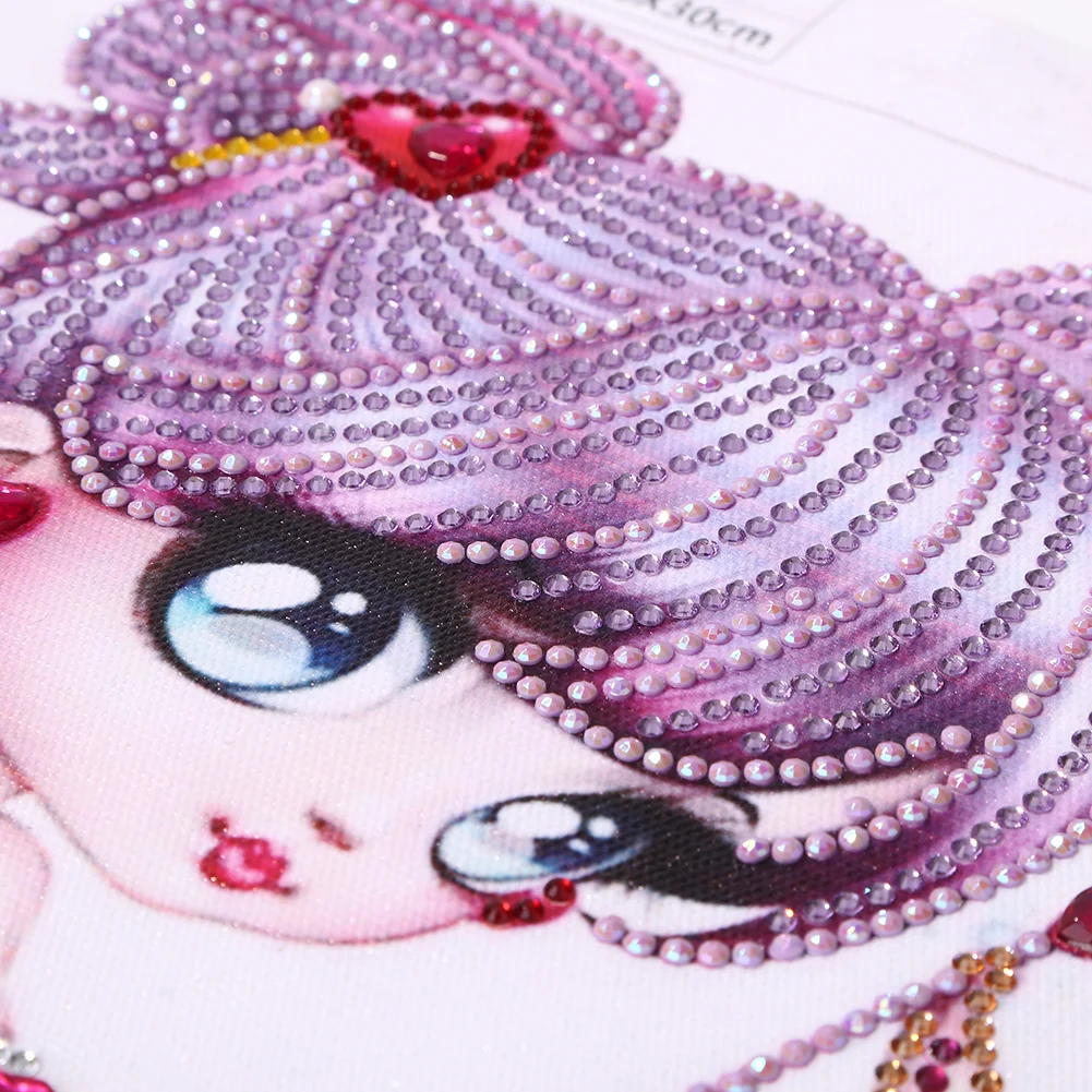 Diamond Painting Big Eye Doll 5D DIY Partial Special Shape Drill (YX012)