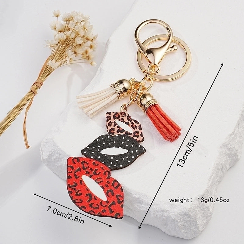 Minimalist Lips Tassel Metal Women’s Bag Pendant Keychain