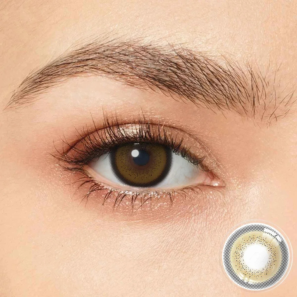 Made Beige Brown Colored Contacts
