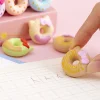 6 BOXES Cute Donut 6in1 Erasers Set for Kids Encouraging Reward Student Office Exam Stationery Gift