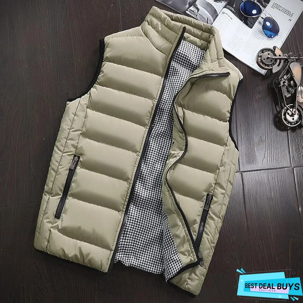 Men New Vest Mens Plus Size Warm Sleeveless Jacket Men Winter Waistcoat Men's Vest Casual Coats