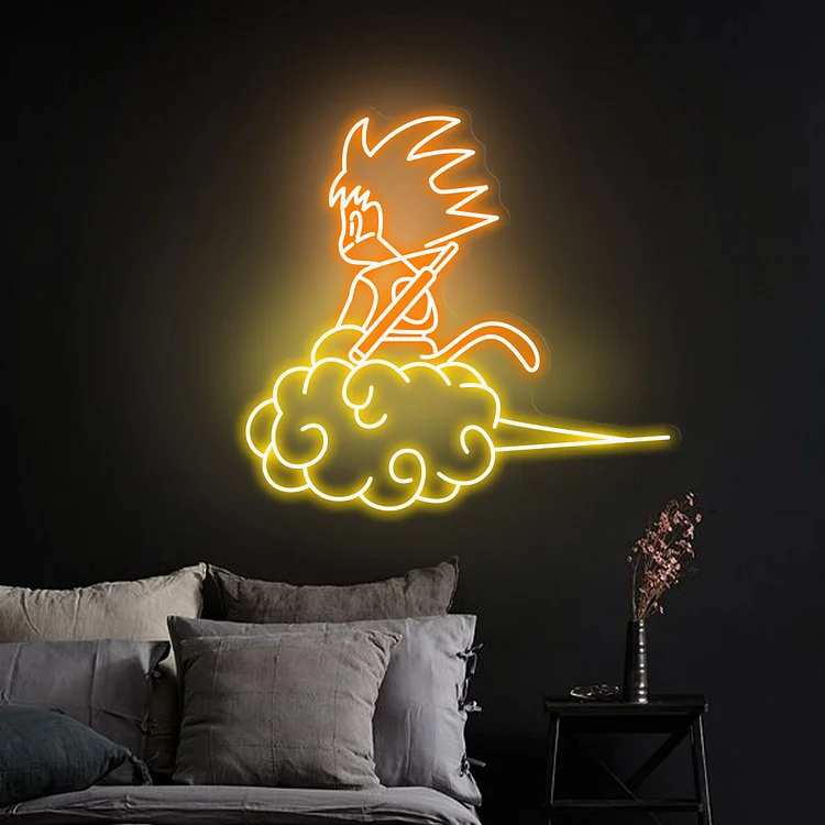 Dragon Ball Z Neon Sign, Goku Neon Lights Anime Neon Sign Game Room Decor, Bedroom Neon Sign Dragon Ball Wall Neon Sign