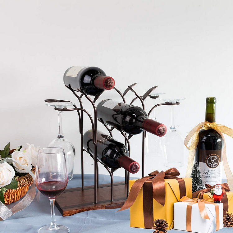 Tabletop Wood Wine Holder