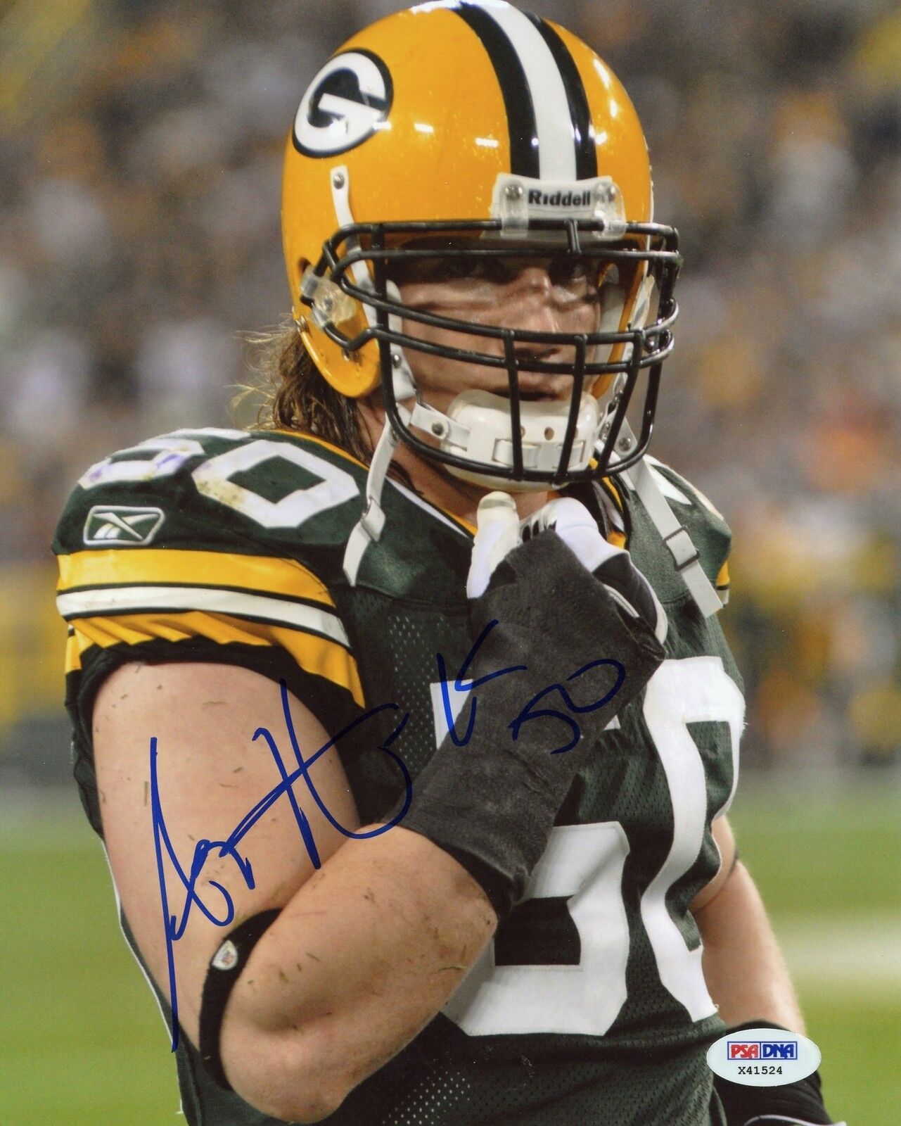 AJ Hawk 8x10 Photo Poster painting Signed Autographed Auto PSA DNA COA Packers Buckeyes Ohio ST