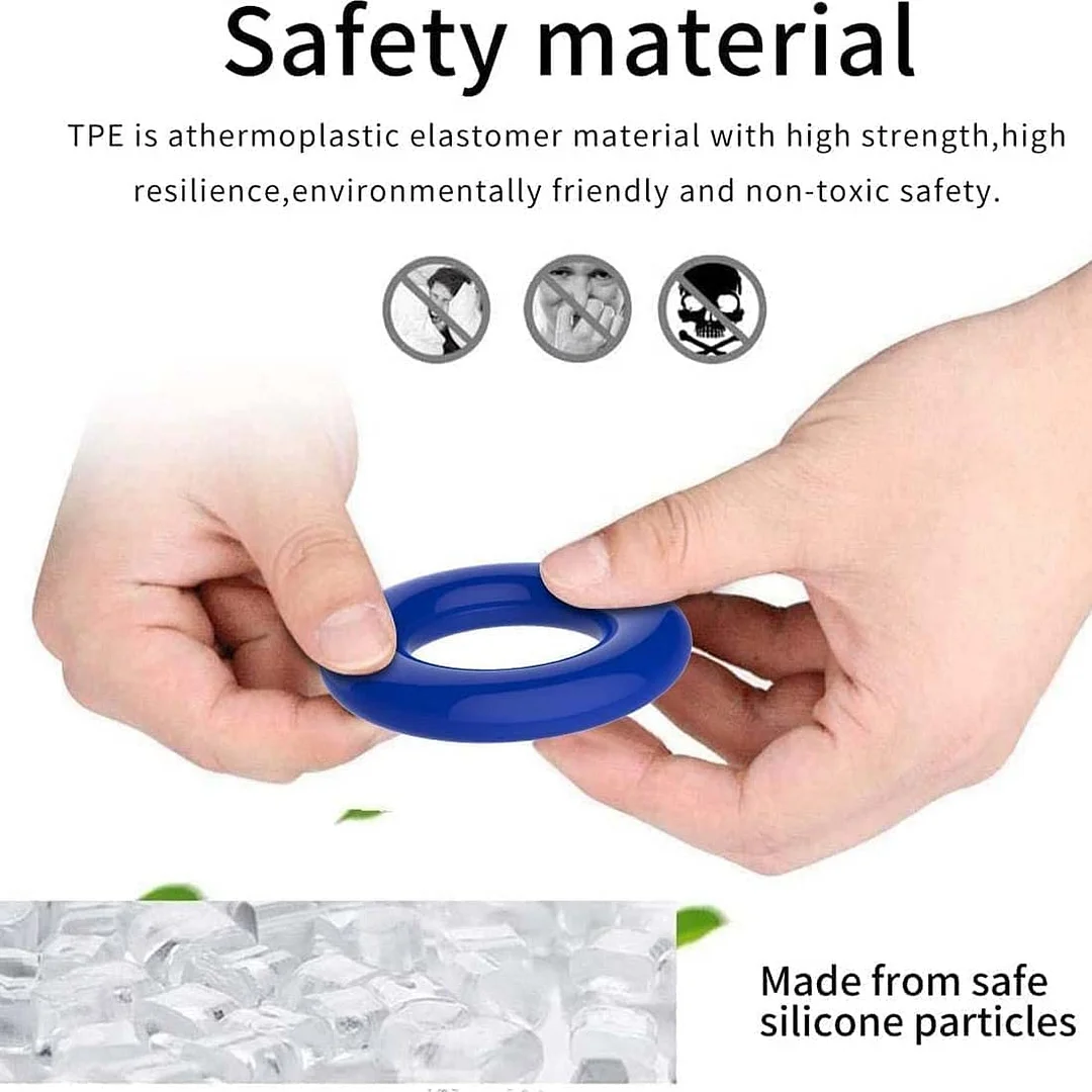 3 Colors Silicone Cock Rings Reusable Sex Toys For Men