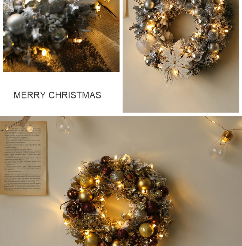 Tegooe Deluxe Faux Pine Christmas Wreath Collection - Door Wall Decor