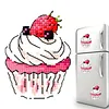 Strawberry Cupcake Fridge Magnet Cross Stitch Kit Gifts tapestrymarket